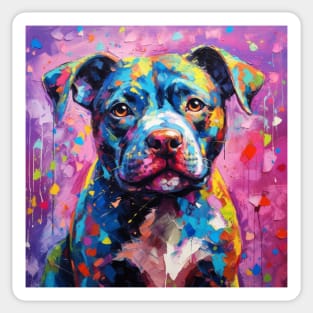 Cute Staffy Painting Sticker